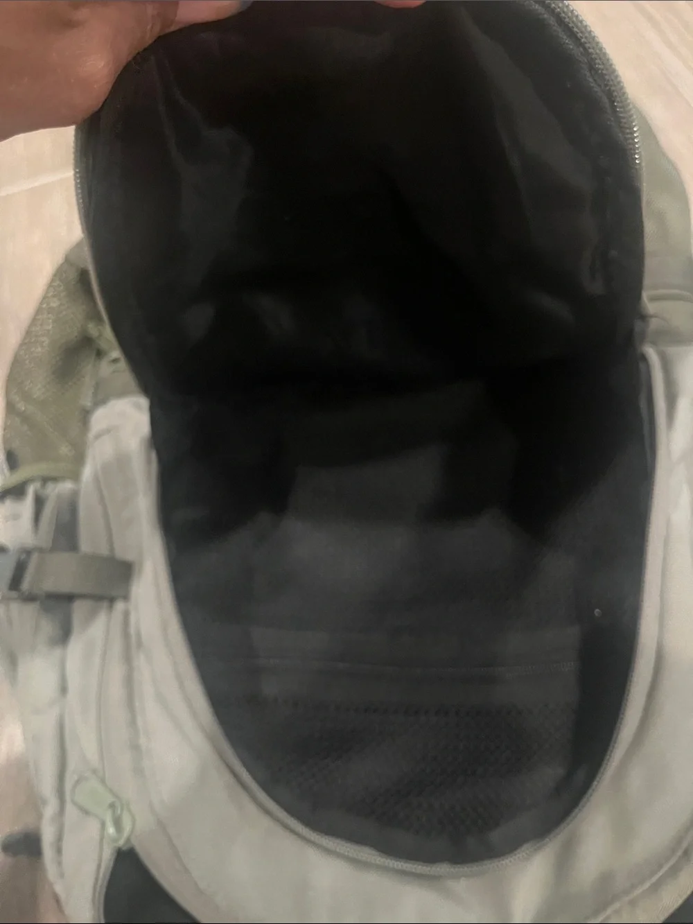 PINK Victoria's Secret Olive Green Dual-Compartment Backpack